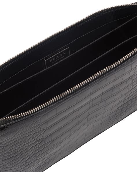 prada crocodile clutch